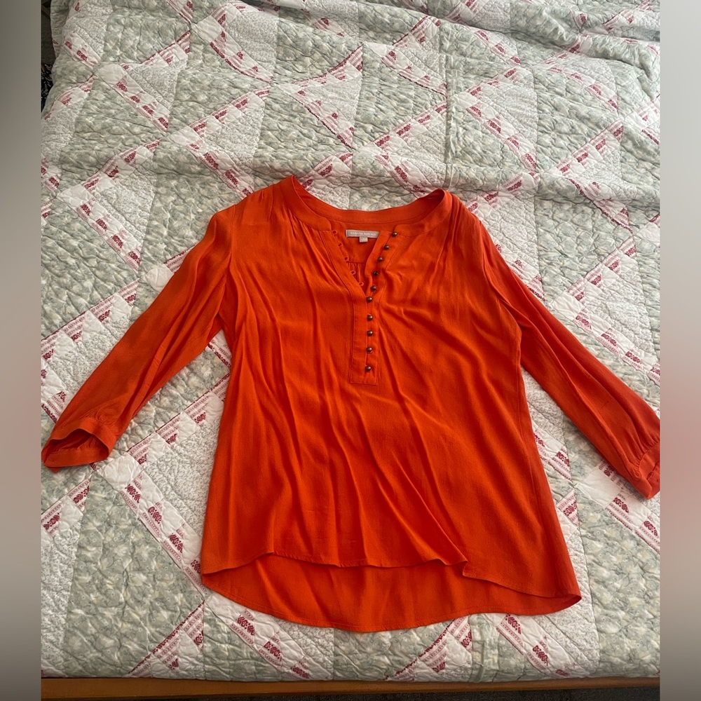 Banana Republic orange long sleeve top